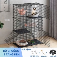 Cheap and beautiful 3-storey, 2-storey cat cage, simple multi-purpose assembly with powder-coated ir