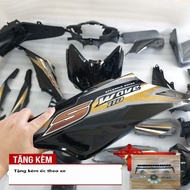 Trọn bộ dàn áo xe Wave S110  - RS 110 màu ĐEN  [ TẶNG KÈM TEM -ỐC ] vỏ nhựa xe máy Wave S110 - RS110