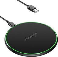 Wireless Fast Charger, Qi Induction Charger Compatible with iPhone 15/16/17/14/13/12/11/ Pro/XS Max/