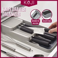 KOJI Compact Knife Organiser Drawer Storage Kitchen Drawer Cutlery Organizer and Knives Storage Tray