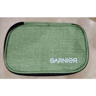 GARNIER TRAVEL POUCH GREEN TOILETRY BAG STORAGE