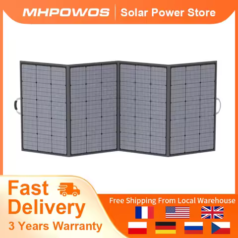 MHPOWOS 400W 220W 110W Solar Charger Portable Waterproof Foldable Solar Panel for Camping RV Garden