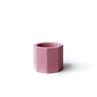 (預購) 櫻花粉系列 | 小八角形純色桃粉水泥盆器 可搭同色系底盤