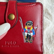 9成新現貨附盒 Polo Bear by Ralph Lauren 小熊紅色短夾皮夾錢包