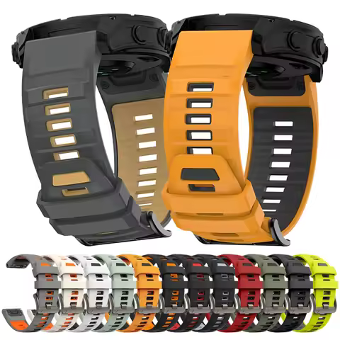22mm 26mm Silicone Strap For Garmin Fenix E 8 7X 6X Pro/Epix/Quatix/Tactix 8 7Pro/Descent Mk3i/Insti