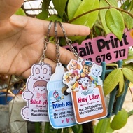 Funny and cute branded keychain, printed name tag to hang backpacks for children AC.GIFT