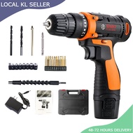 [KL RDY STOCK] Two Double Mode HABO 12V Wireless Cordless Drill Multi Function Driver Screwdriver Battery Rechargeable