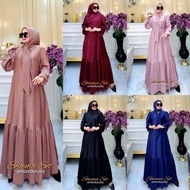 Sheema Set Dress Amore By Ruby Gamis Setelan Bahan Silk All Size Busui