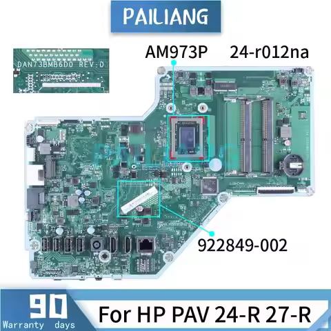 DAN73BMB6D0 For HP PAV 24-R 27-R Notebook Mainboard AIO A12-9730P 922849-002 Laptop Motherboard