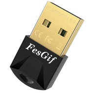 FesiGif 1 Pack USB Bluetooth Adapter 5.3 for Desktop PC, Mini Bluetooth EDR Dongle Transmitter Recei