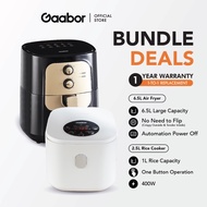 【Bundle Sales】Gaabor 6.5L Air Fryer AF65M-BK01A + 2.5L Rice Cooker GR-S25D