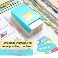 Loose-leaf Separator Label Punch Machine Puncher DIY Index Dividers Label Bookmark Multicolor Tab No