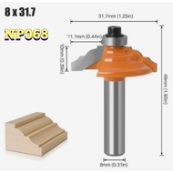 MATA Wood Profile Router bit 8x11.7 Roter Trimmer bit Door Panel Router bit Cove bok bit