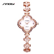 SINOBI Women High End Four Leaf Clover Shape Quartz Wristwatches Top Luxury Brand Noble Ladies Jewelry Watch Relogio Feminino SYUE