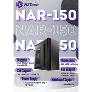 H3Tech NAR-150 RGB PC Computer Case Includes 450W PSU - 450W RGB Powersupply PC Case
