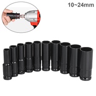 10mm-24mm Steel Extension Sleeve Hexagonal Pneumatic Socket Head for Electric Wrench Hand Tools Impa