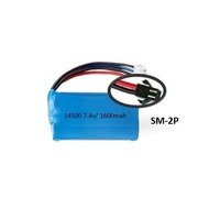 7.4v 14500 1600mah Li-ion rechargeable battery for MN FY WPL D12 D42 C24-1 RC Boat Aircraft Water