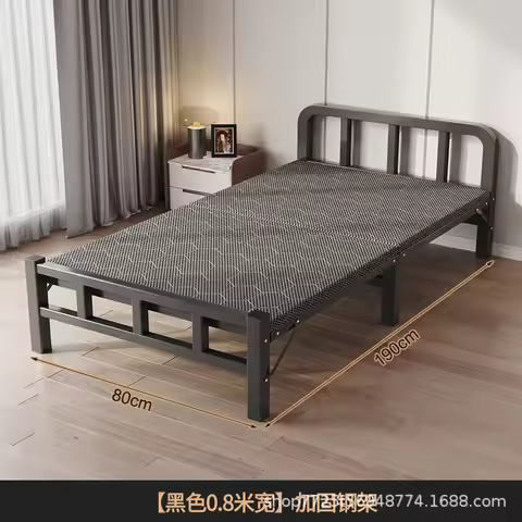 Folding Single Bed Household Simple Bed Office Nap Artifact Marching Bed Dormitory Lunch Break Small