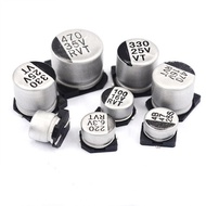 1-20PCS SMD aluminum electrolytic capacitor 6.3-400V 10V 16V 25V 35V 50V 63V 100V 0.1UF 0.22UF 0.47U