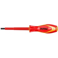 Total Insulated Screwdriver Flat Head Size 4 Inches 1000 Volts Model THTIS4100