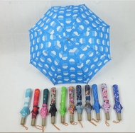 ร่ม ร่มพับ 2ตอน มือกาง ผ้าลาย(คละลาย) โคลงเหล็ก กันแดด กันน้ำ ผลิตในไทย umbrella  เลือกลายไม่ได้  รหัส 205