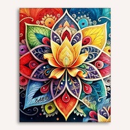 DIY Mandalas by Numbers Kits Drawing Paintwork on Canvas 15.75x19.69inch Without Frame Canvas Oil Pa