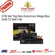 Set Top Box STB Evercoss Mega Box Max Analog ke Digital DVB T2 WIFI