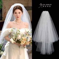 Veil Wedding Dress Bridal Master Satin Soft Ceremony Master Ceremony Ceremony Proposal Certificate F