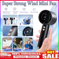 N68 Kipas Mini Portable Fan Rechargeable Handheld Turbo Fan 100 Speed Adjustment Handheld Digita Dis