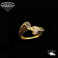 SMS DEEN Fancy Ring, ±4.1GM - Gold 916 Emas - Cincin (Sz: 15 - 4.15GM)