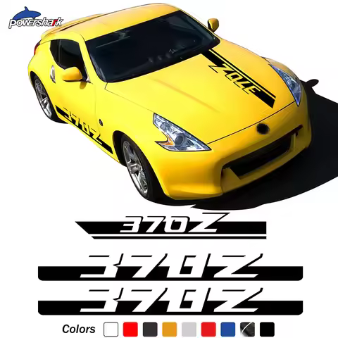 3 Pcs Racing Sport Door Side Stripes Skirt Sticker Car Hood Decal For Nissan 370z Nismo GT 2009-Pres