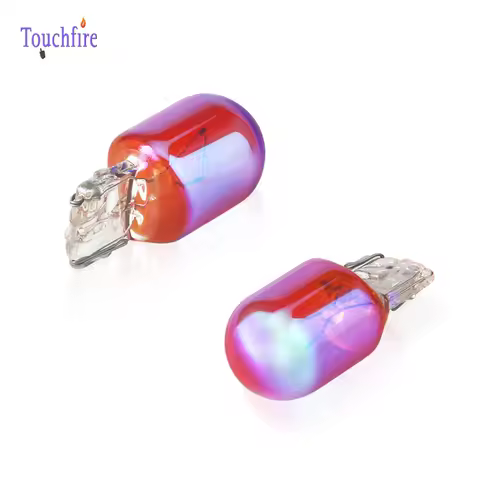 10Pcs/Lot T20 7440 W21W Chrome Amber 7443 WY21W Car Bulb Amber Light Wholesale 12V Auto Lamp