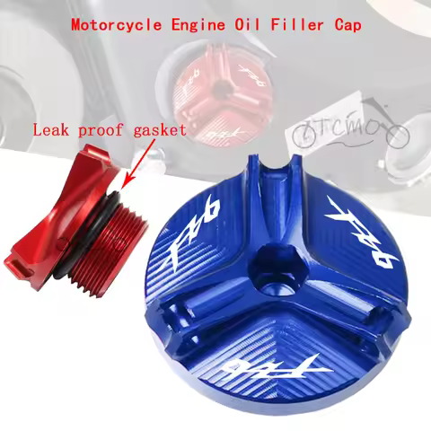 Motorcycle CNC Aluminum Engine Oil Filler Cap Oil Plug Cover For Yamaha FZ6 FZ-6 ZF6N FZ6R FZ6S FAZE