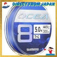 SHIMANO Line Ocea 8, 300m, 5.0号, SW Navy LD-A71S,Direct from Japan
