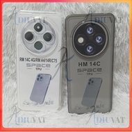 SoftCase Casing Clear Redmi 14C/poco C75 Silicone Clear Transparent TPU Space Camera
