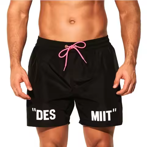 Quick Dry Desmiit Swimwer Men Swim Shorts Beach Board Shorts 2025 Bermuda Boardshors Man Swimming Tr