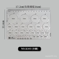 Hot Sale Drawing Template Ruler Kewen Transparent Drawing Circle Template Multi-Oval Painting Templa
