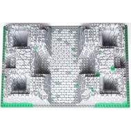 Lego 30271pb01 Baseplate Raised 32 x 48 x 6 with 4 Corner Pits with Dark Bluish Gray and Light Bluis