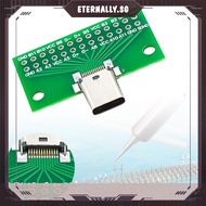 [eternally.sg] Type-C USB 3.1 24 Pin 2.54mm Male/Female Test PCB Board Adapter Connector Socket