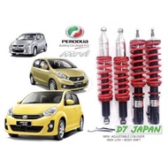 D7 PERODUA MYVI OLD LAMA 2005-2016 HI LOW BODY SHIFT ADJUSTABLE SUSPENSION HIGH LOW COILOVERS SET