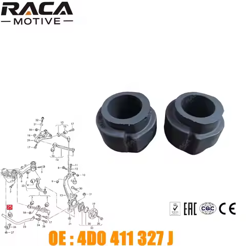 2-Piece Set of Front Axle Stabilizer Rubber Mounts/Bushings Suitable for Audi A4 A6 A7 A8 Quattro R8