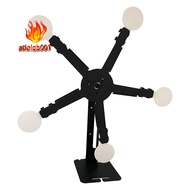 Resetting Rotate the Metal Shooting Target Stand with 5 Steel Plates for Pistol Airsoft BB  Targets Stand Kit Black