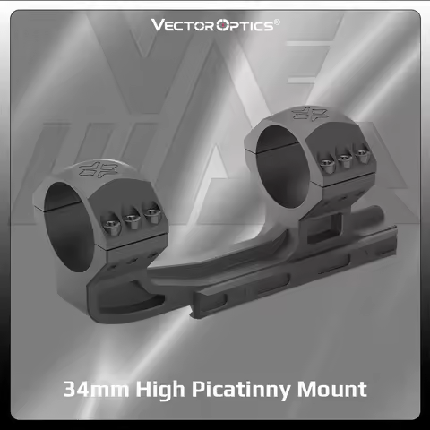 Vector Optics 34Mm Hunting Scope One Piece High Picatinny Mount 20Moa for Tactical Accessories Hunti