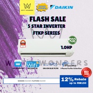 DAIKIN R32 5-STAR INVERTER Air-conditioner FTKP WIFI 5-Star Inverter Aircond 1.0HP 1.5HP 2.0HP 2.5HP