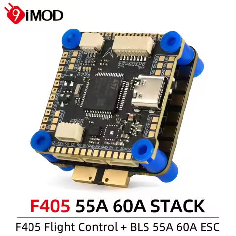 9IMOD F405 Flight Stack F405 Flight Control 55A/60A ESC 3-6S Lipo 30.5x30.5mm ICM42688 Gyro For Remo