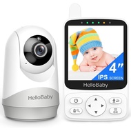 HelloBaby WiFi Baby Monitor With Voice Activation Night Vision, 4-Inch IPS Camera and Audio, Two-Way