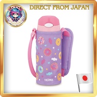 Thermos FHL-403F PL-P Vacuum Insulated Straw Bottle, 13.5 fl oz (400 ml), Purple Pink, For Kids, For