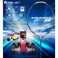 Felet Airlighter 58 Ultra Light 58g 9u Racket Badminton Racket Raket Badminton Racquet Badminton Free Stringing