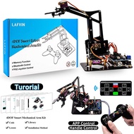 LAFVIN 4DOF Acrylic Toys Robot Mechanical Arm Claw Kit for Arduino UNO R3 DIY Robot with CD Tutorial