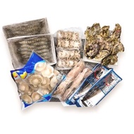 【合喬饗鮮】中秋烤肉超值組11入生蠔草蝦魷魚扇貝鯖魚章魚保冷袋